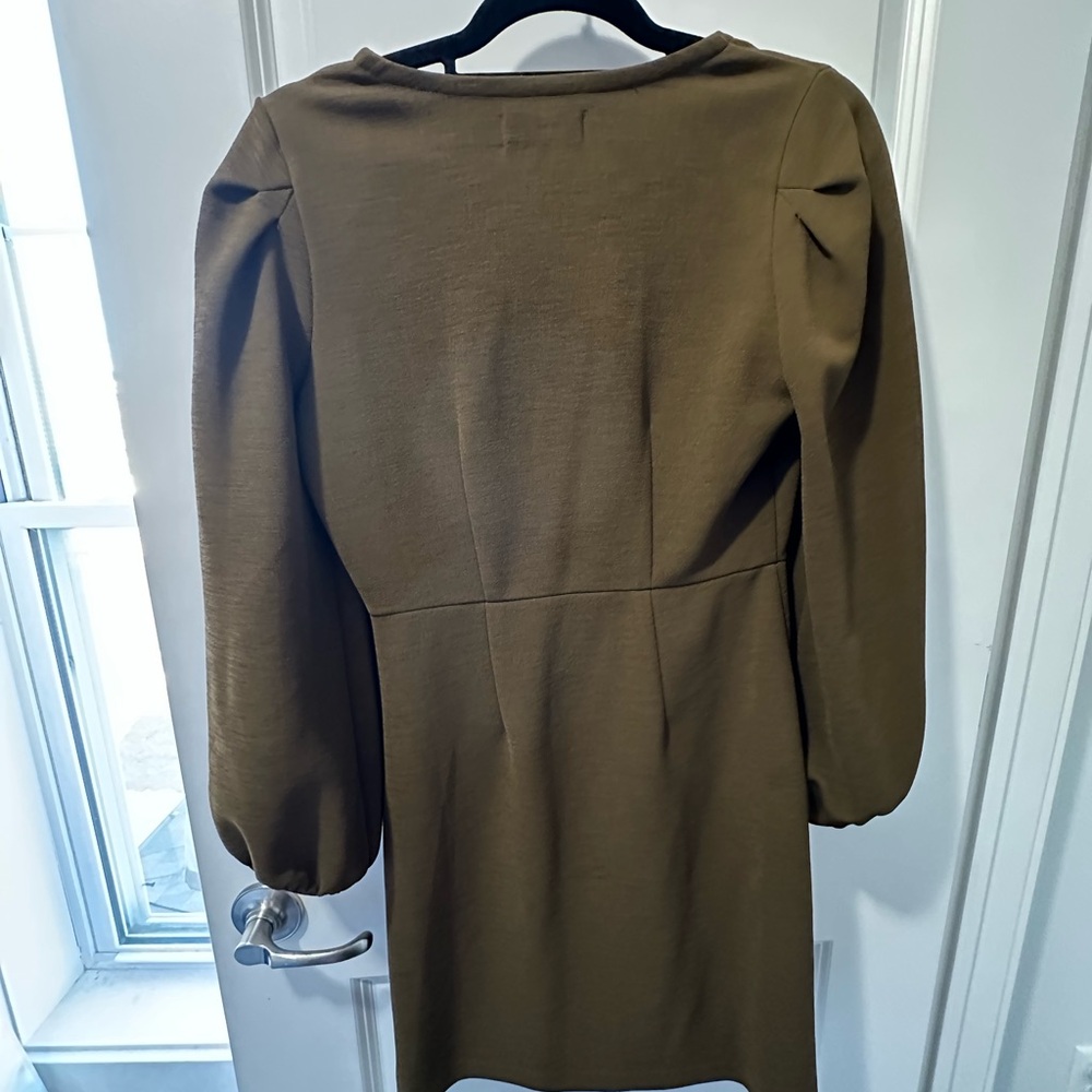 Thread & Texture/Madewell Olive Green Button-Down Dress - Picture 2 of 5